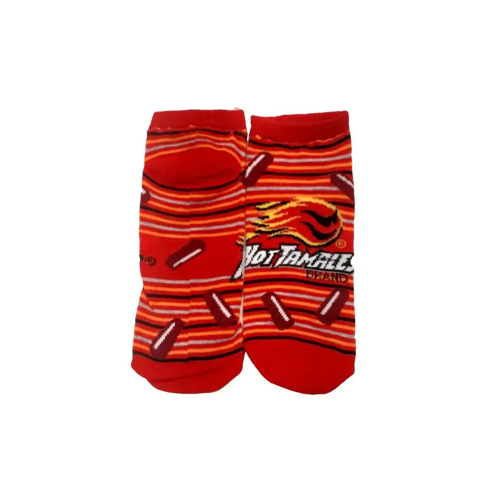 Hot Tamales Candy Food Novelty Mens Adult Sz 6-12 6-pair Low Cut Socks NWOT